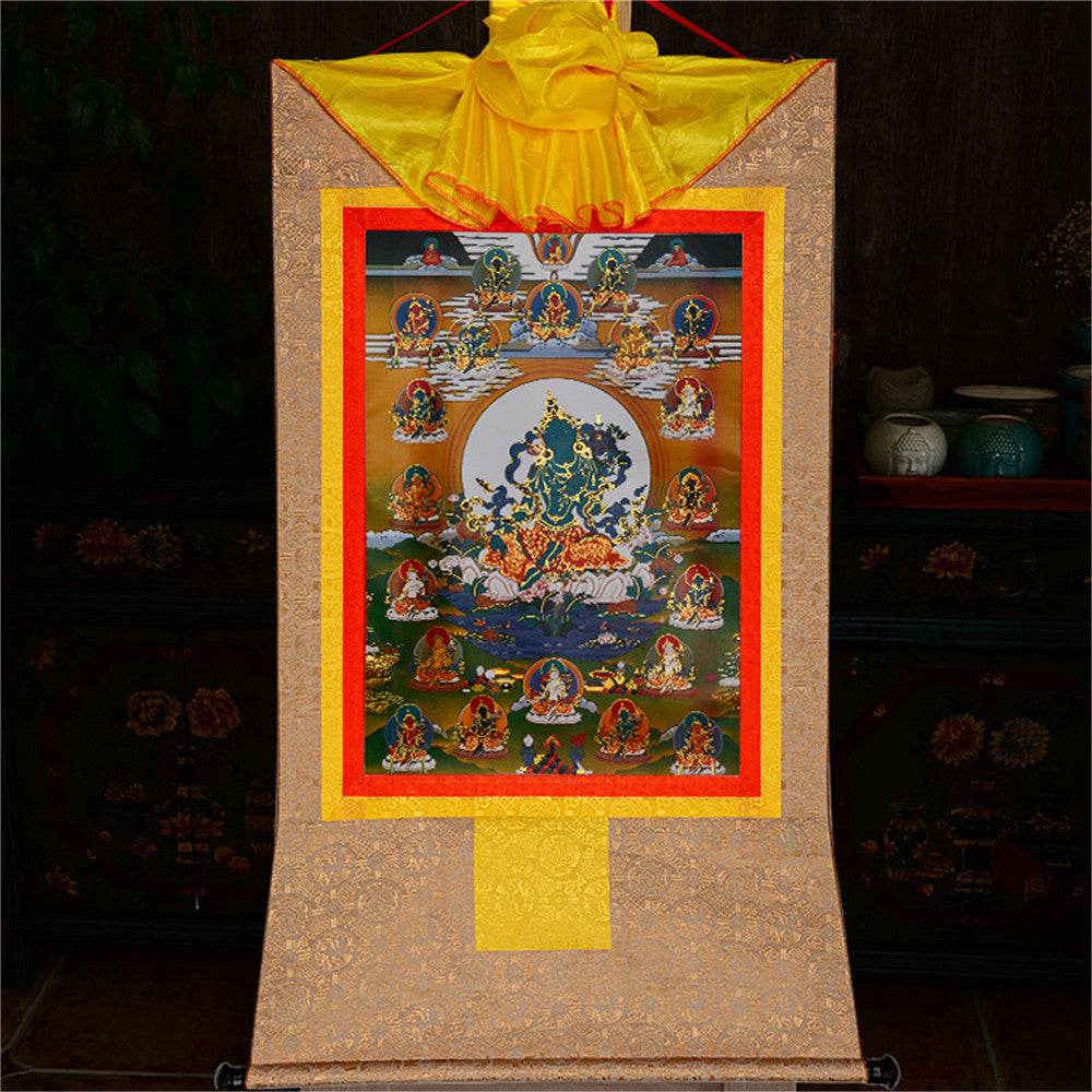 The 21 Taras - Tibetan thangka painting, view 9