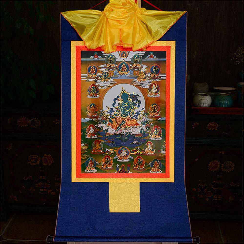 The 21 Taras - Tibetan thangka painting, view 11