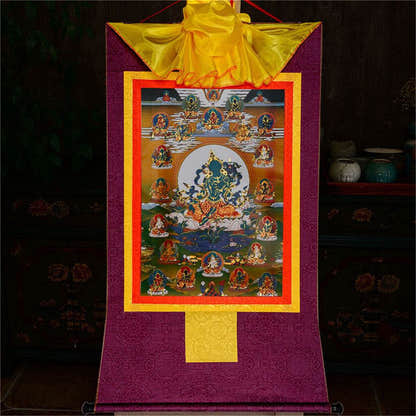 The 21 Taras - Tibetan thangka painting, view 13
