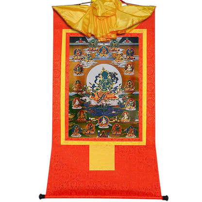 The 21 Taras - Tibetan thangka painting, view 16