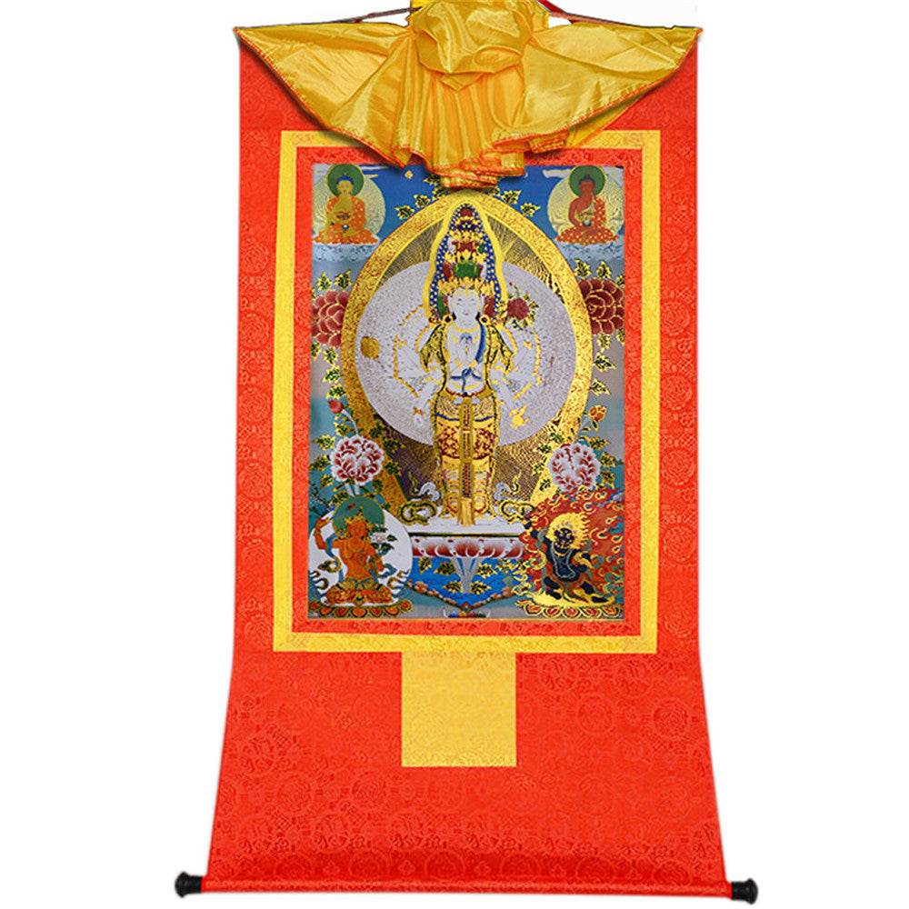 Avalokitesvara - Tibetan thangka painting, view 18