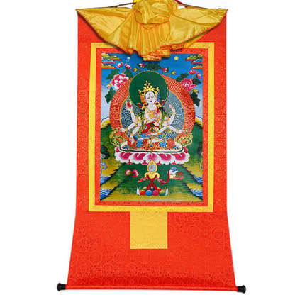 Usnisa Vijaya - Crown Superb Victory Dharani - Tibetan thangka painting, view 15