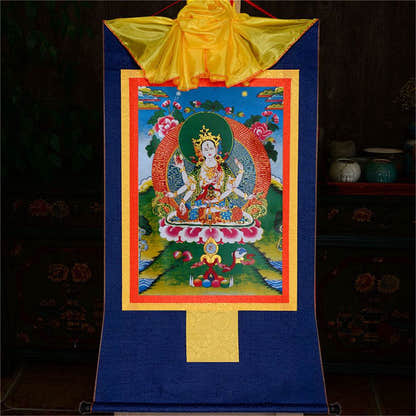 Usnisa Vijaya - Crown Superb Victory Dharani - Tibetan thangka painting, view 10