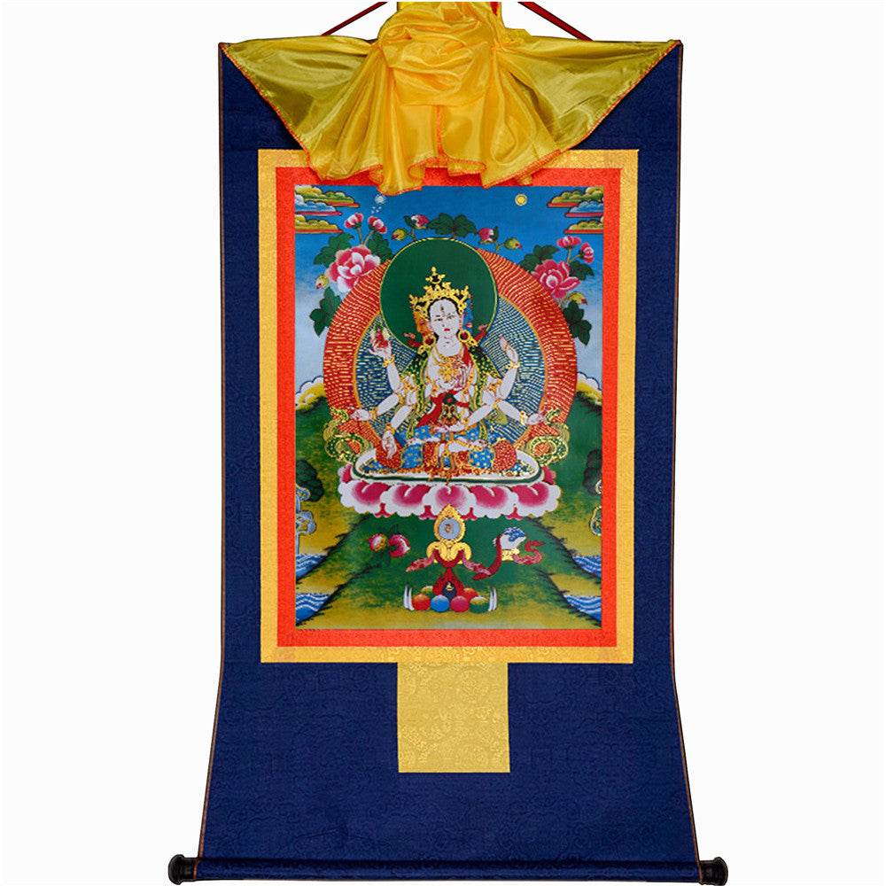 Usnisa Vijaya - Crown Superb Victory Dharani - Tibetan thangka painting, view 9