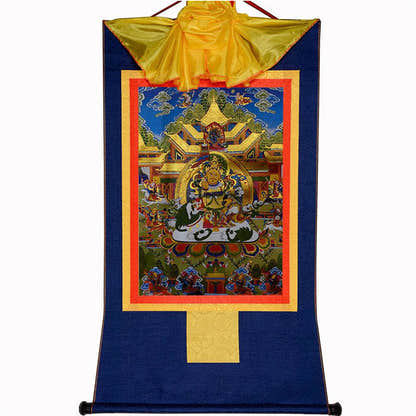 Vaisravana,Buddha of Wealth - Tibetan thangka painting, view 10