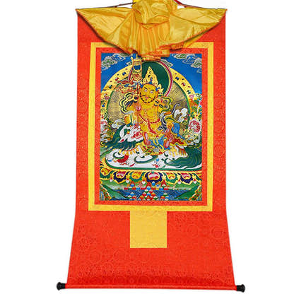 Vaisravana-Buddha of Wealth - Tibetan thangka painting, view 17