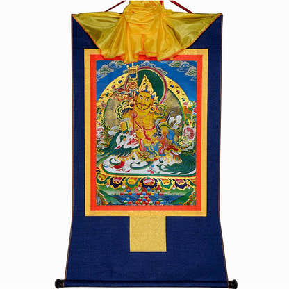Vaisravana-Buddha of Wealth - Tibetan thangka painting, view 10