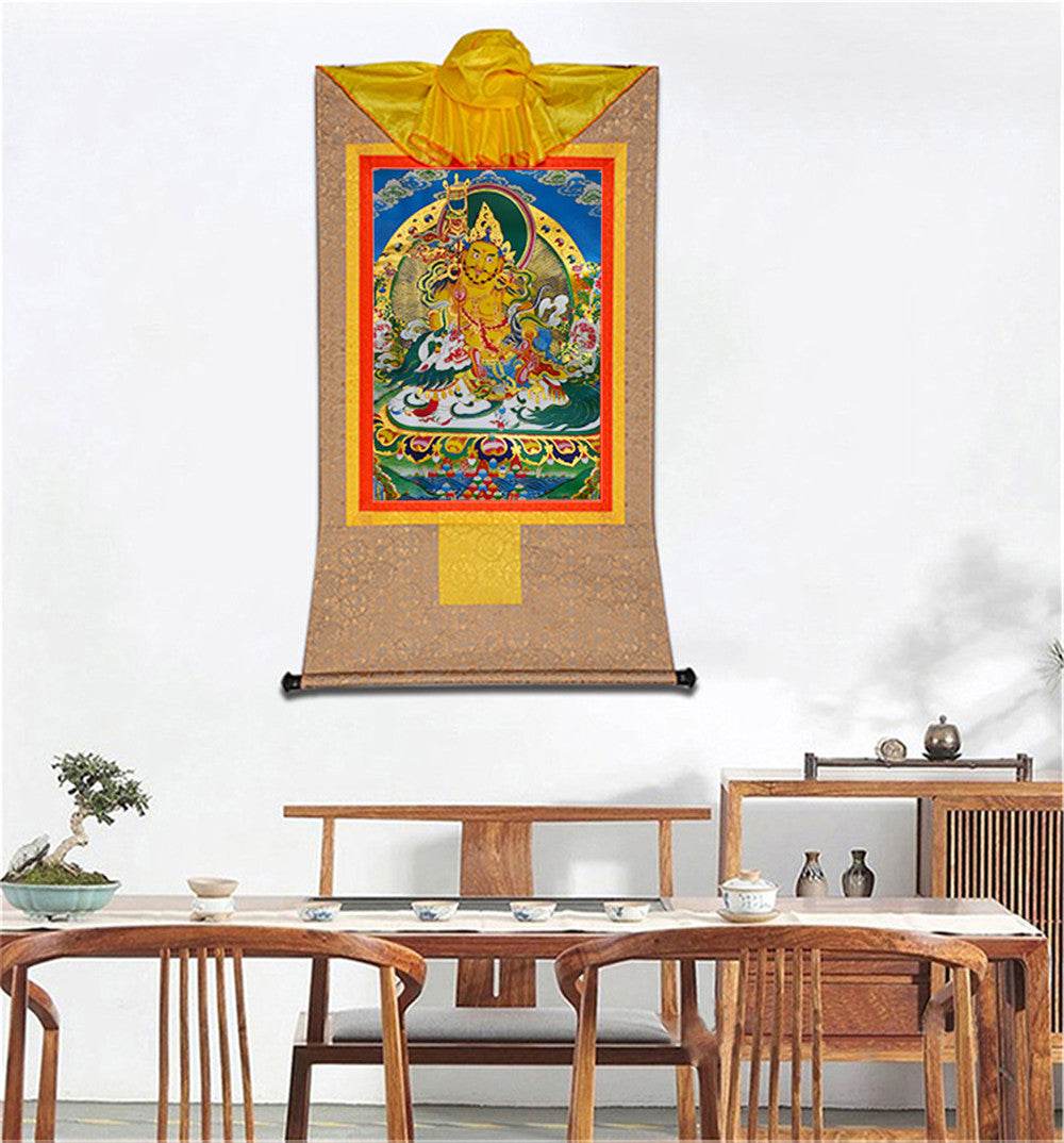 Vaisravana-Buddha of Wealth - Tibetan thangka painting, view 7
