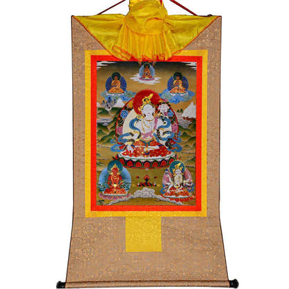 White Tara - Tibetan thangka painting, view 8