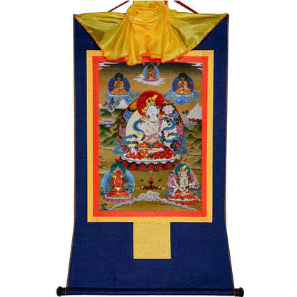 White Tara - Tibetan thangka painting, view 10