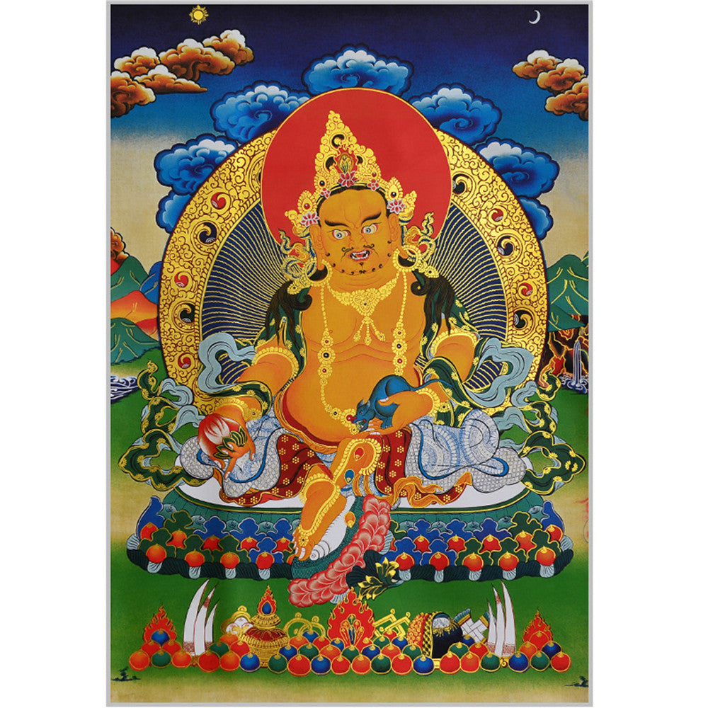Gandhanra Thangka Art Yellow Jambhala