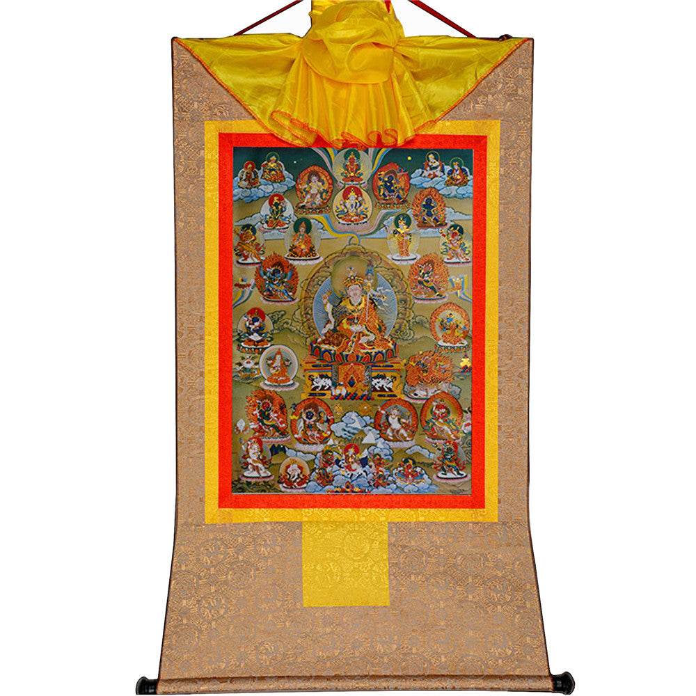 Guru Rinpoche and Deitiesof Nyingma School - Tibetan thangka painting, view 7