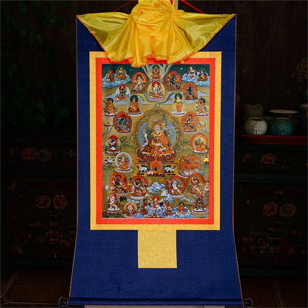 Guru Rinpoche and Deitiesof Nyingma School - Tibetan thangka painting, view 10