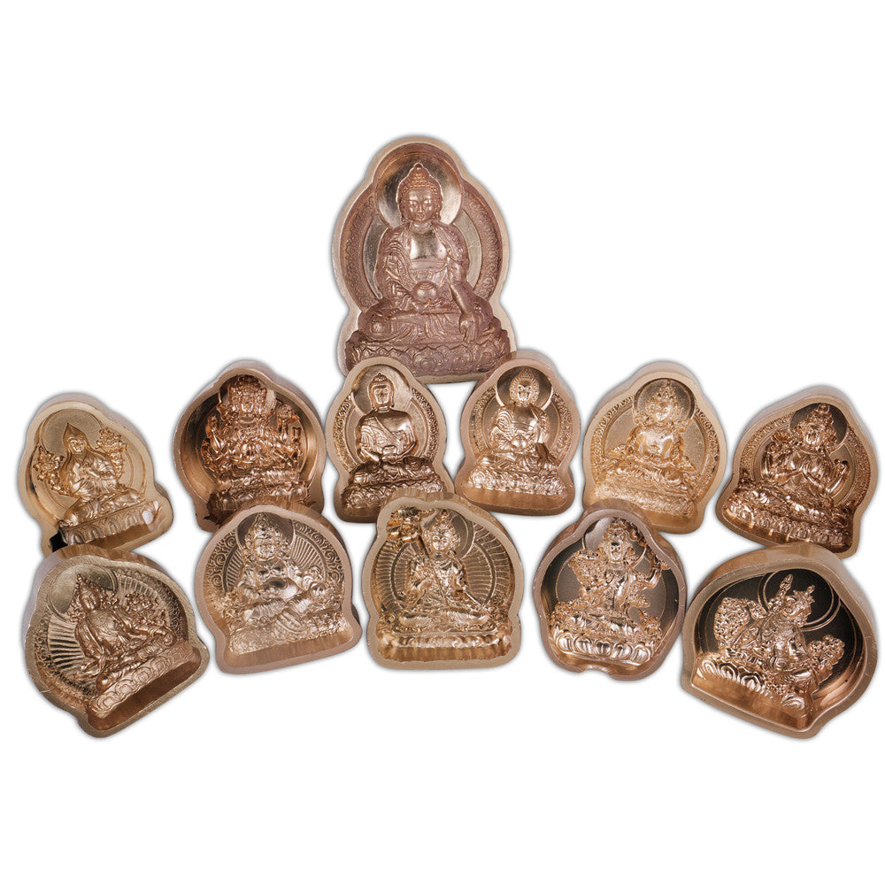 Gandhanra 13 types 4cm Tsatsa mold,With this exquisite Tsha Tsha mould, you can use clay to make your own buddha statue as consecration offering