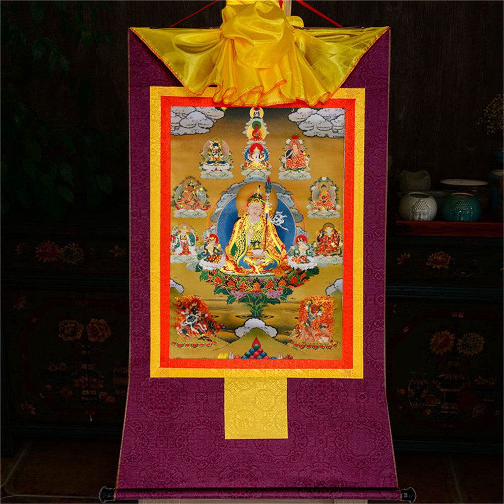 Eight Manifestations of Guru Rinpoche - Tibetan thangka painting, view 14