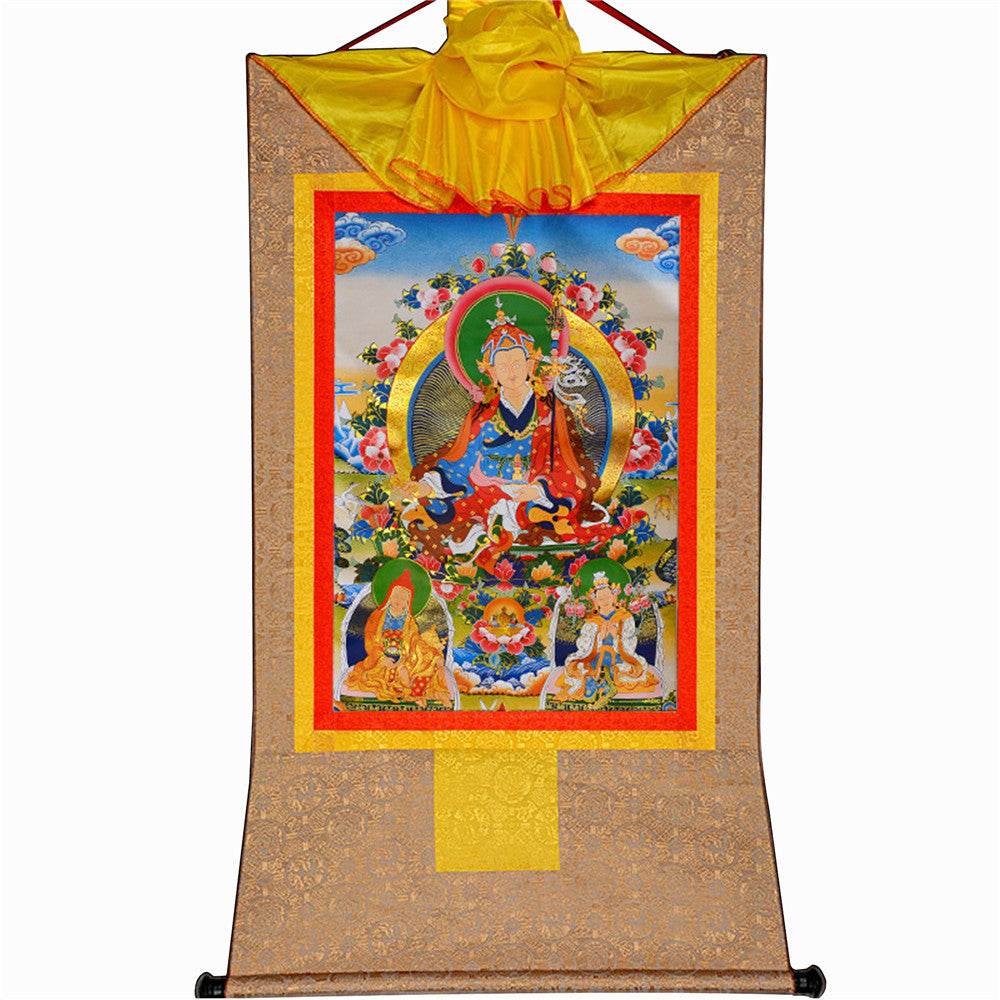 Padmasambhava,Guru Rinpoche,Lotus Born - Tibetan thangka painting, view 8