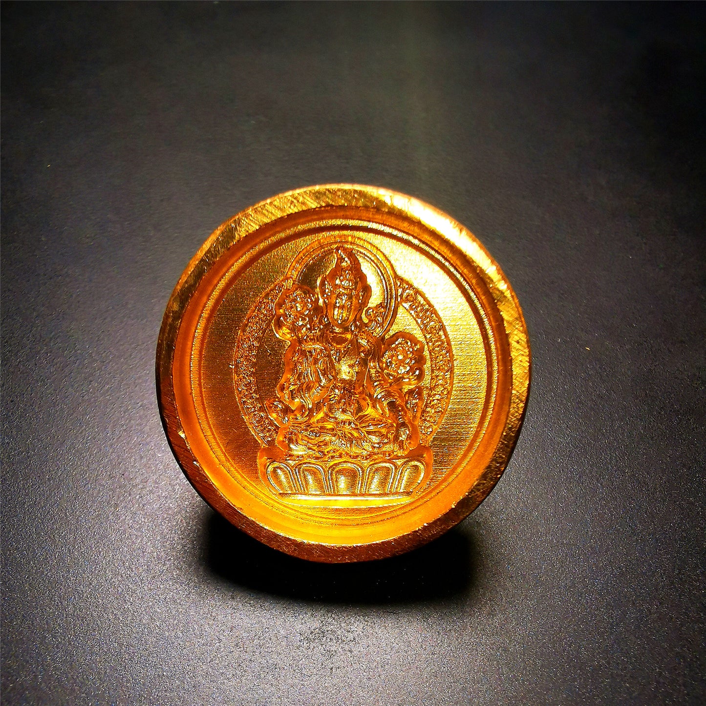 Gandhanra Handmade Small Round Tsa Tsa ,Tibetan Buddha Statue Mold-Green Tara