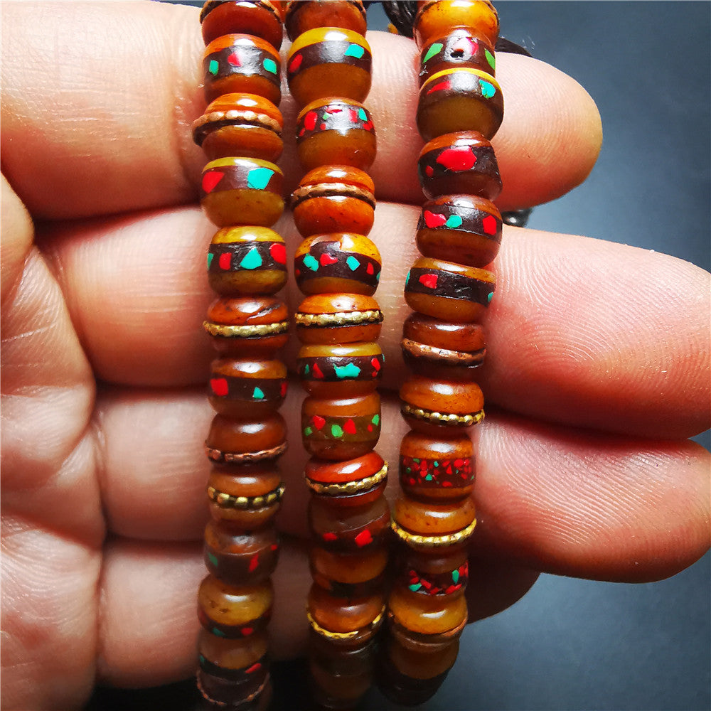 Old Yak Bone Mala with Bead Counters