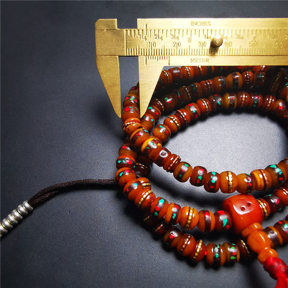 Old Yak Bone Mala with Bead Counters