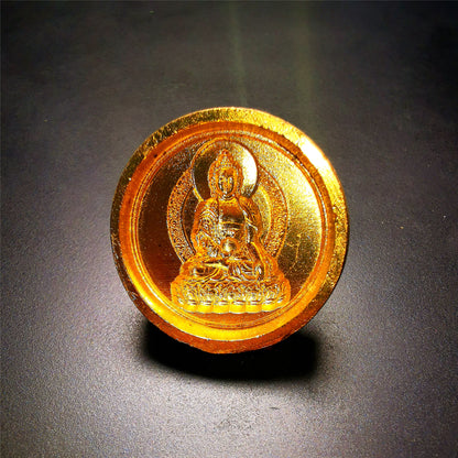 Gandhanra Handmade Small Round Tsa Tsa ,Tibetan Buddha Statue Mold-Shakyamuni