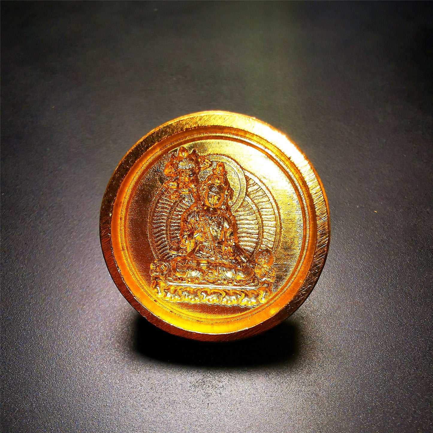 Gandhanra Handmade Small Round Tsa Tsa ,Tibetan Buddha Statue Mold-Sitatapatra