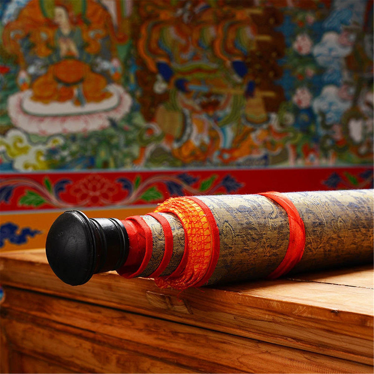 Tsiu Marpo-Dharma Protector - Tibetan thangka painting, view 19