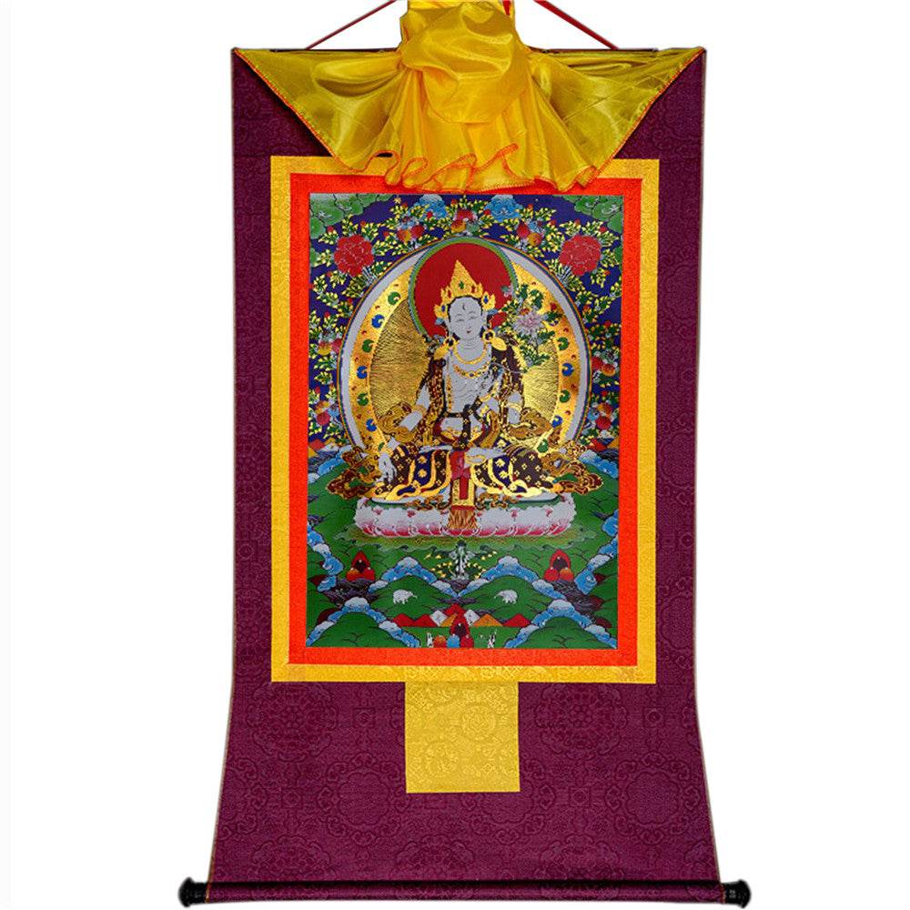 White Tara - Tibetan thangka painting, view 12