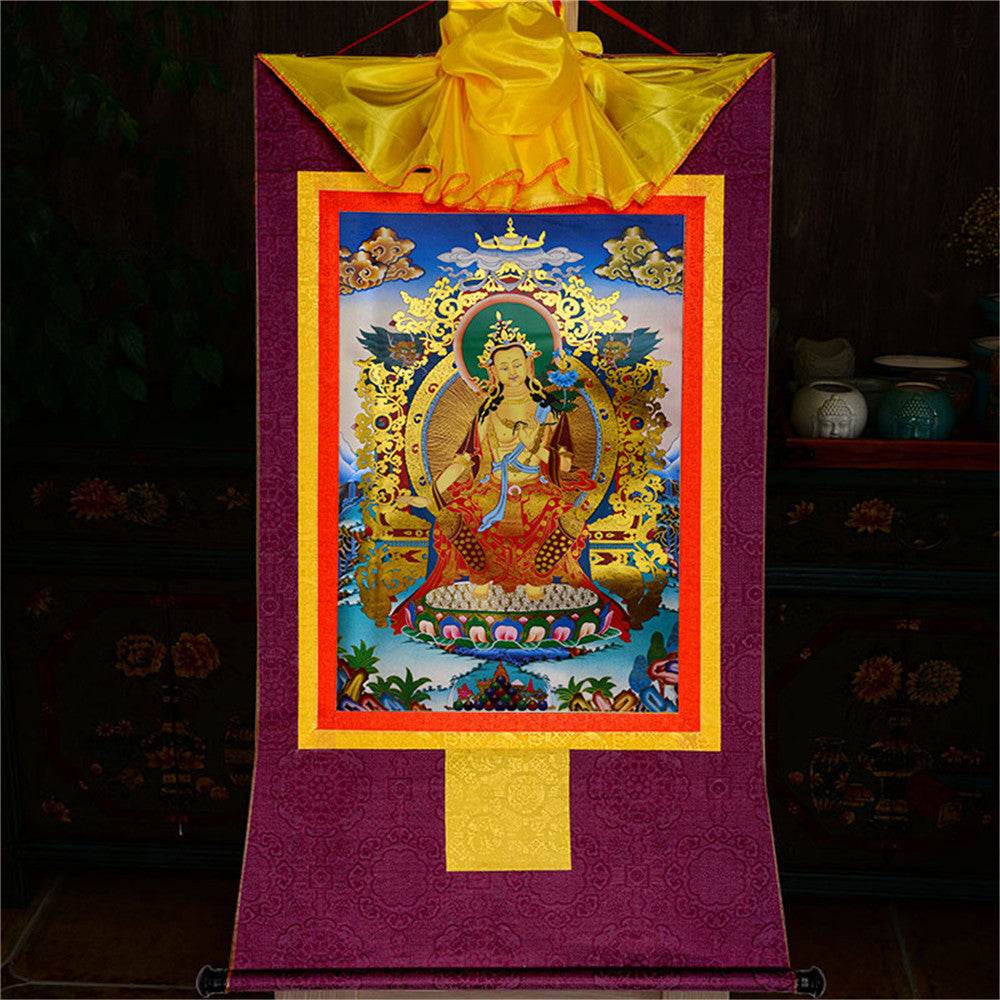 Maitreya Ajita - A Future Buddha of This World - Tibetan thangka painting, view 12
