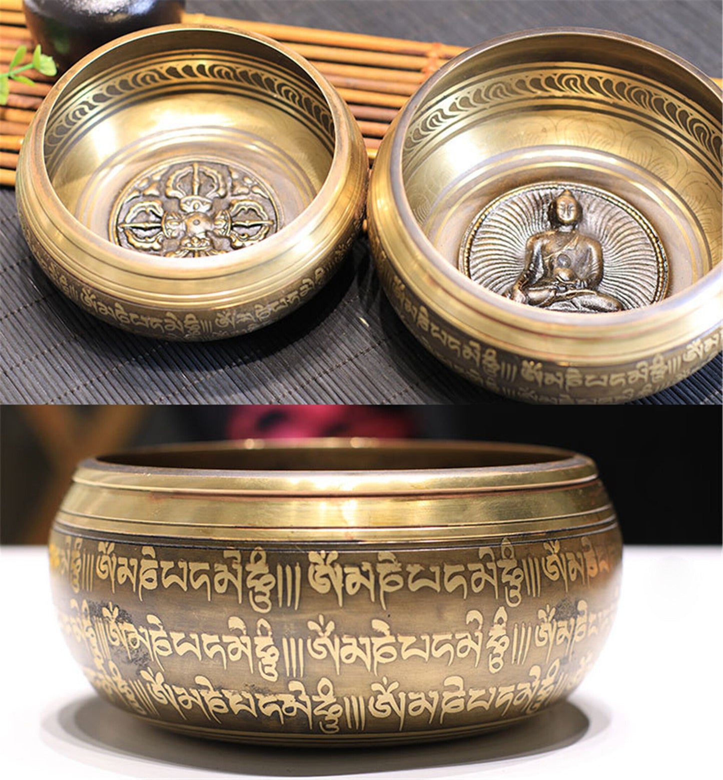 Cross Vajra/Buddha Singing Bowl