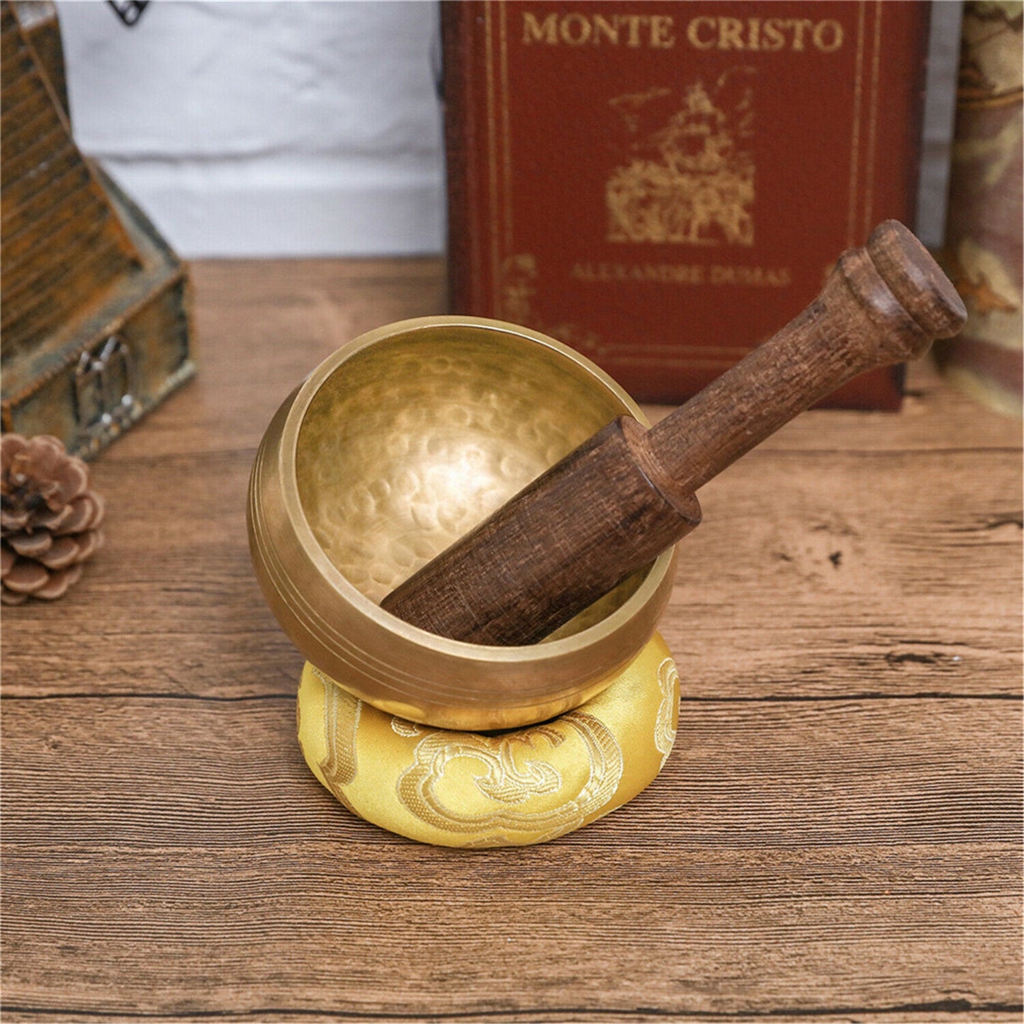 Gandhanra 3.2"-7.9" Handcrafted Tibetan Full Moon Singing Bowl