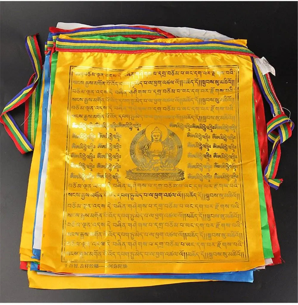 12 Tyeps of Prayer Flag - Tibetan Buddhist art, detailed view