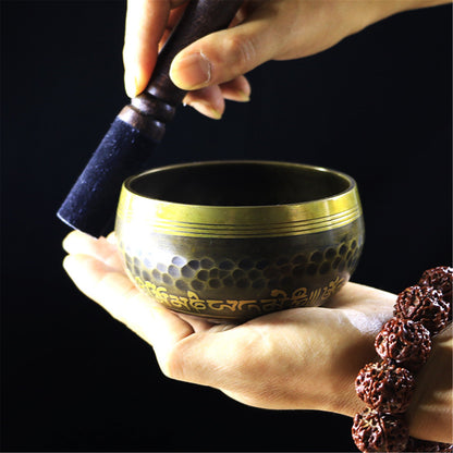Gandhanra 3.75” Tibetan Singing Bowl with Secret Buddhism Mantra