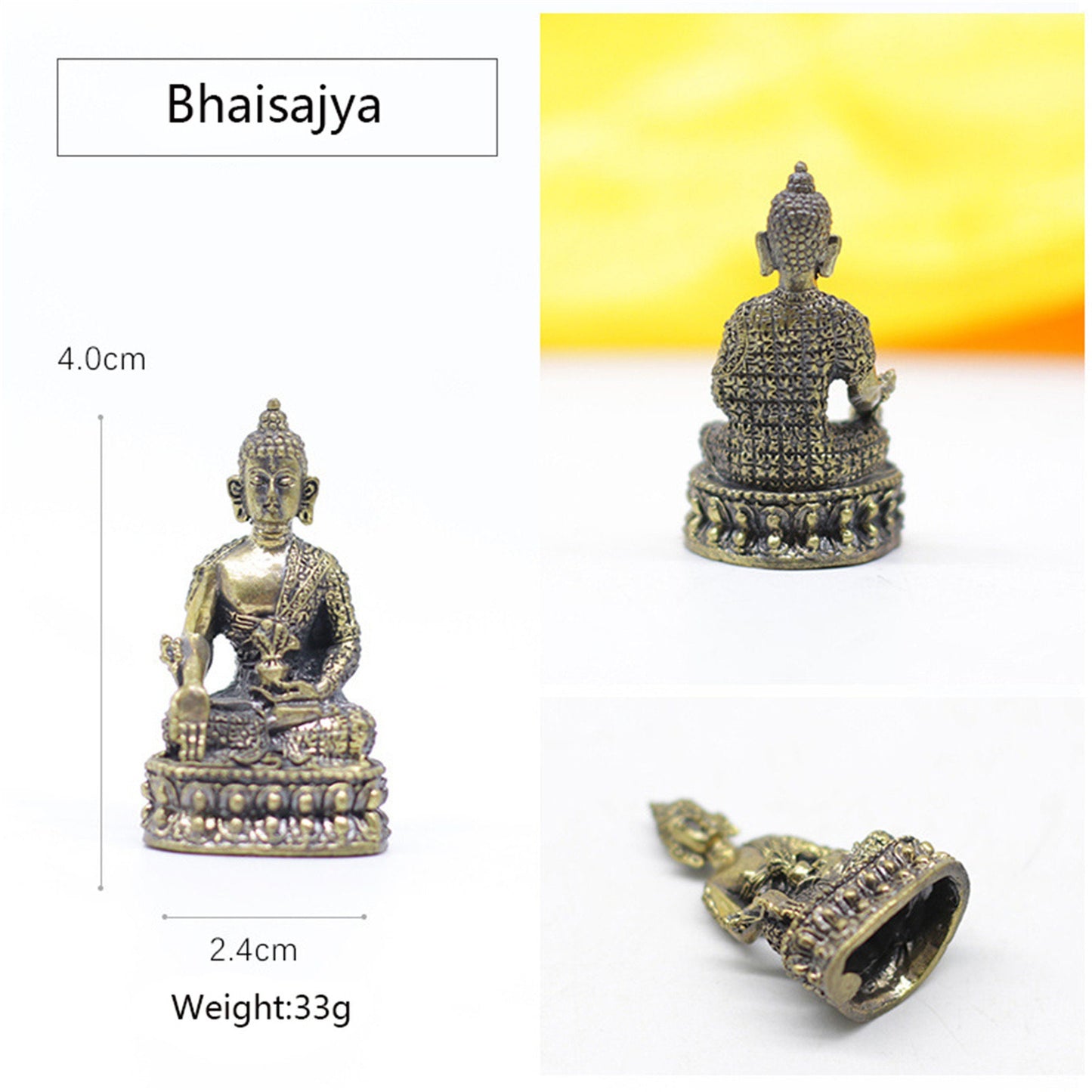 Gandhanra  13 Types Handcarved Mini Brass Buddha Statue