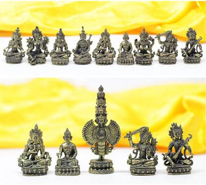 Lotus Born-Guru Rinpoche - Tibetan Buddhist art, close-up detail