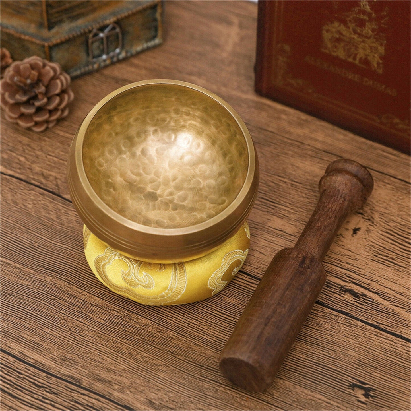 Gandhanra 3.2"-7.9" Handcrafted Tibetan Full Moon Singing Bowl