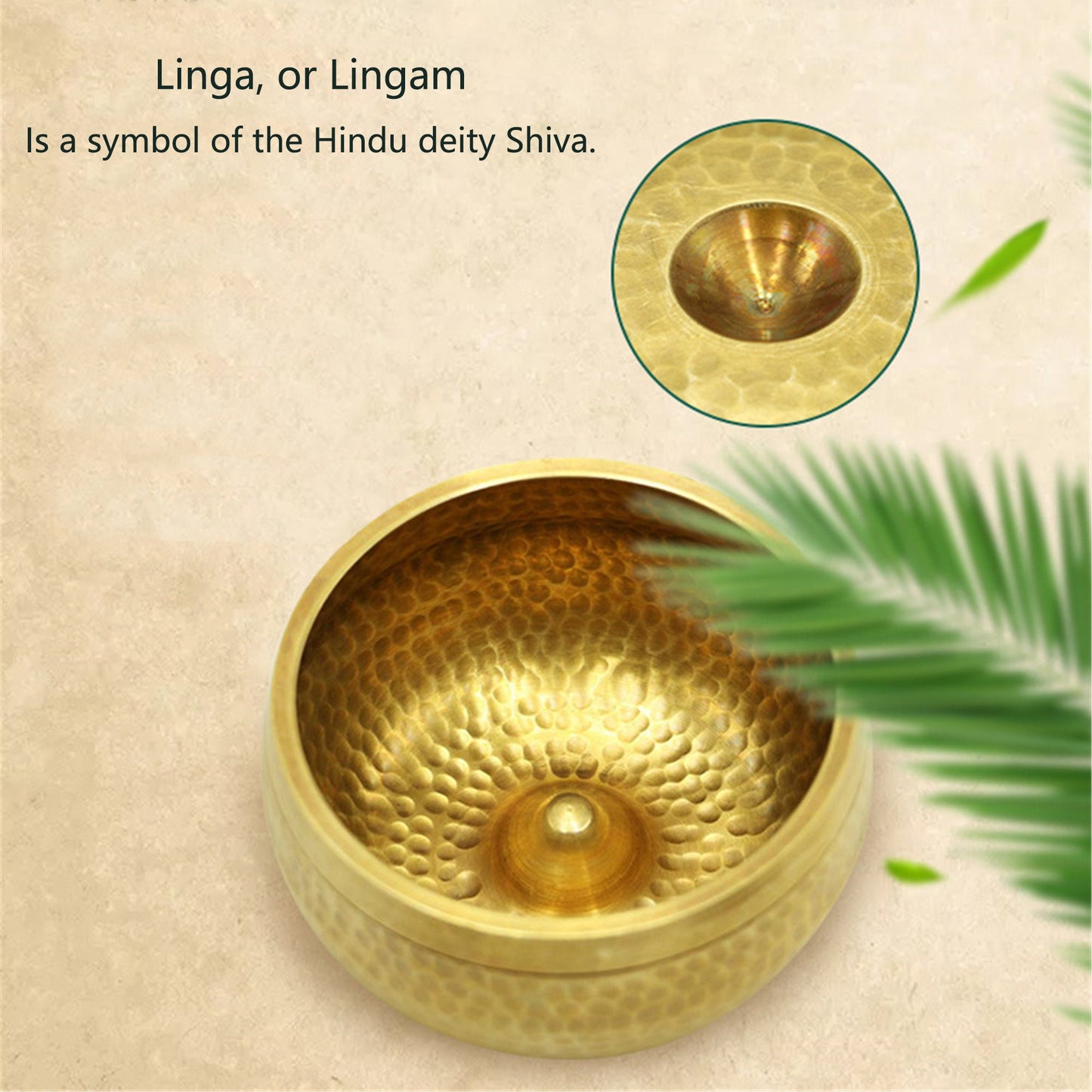 Gandhanra Hand-forged Tibetan Singing Bowl with Lingam Symbol