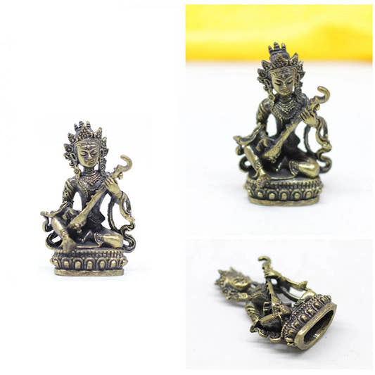 Sarasvati-Buddha of Music - Buddha statue, front view