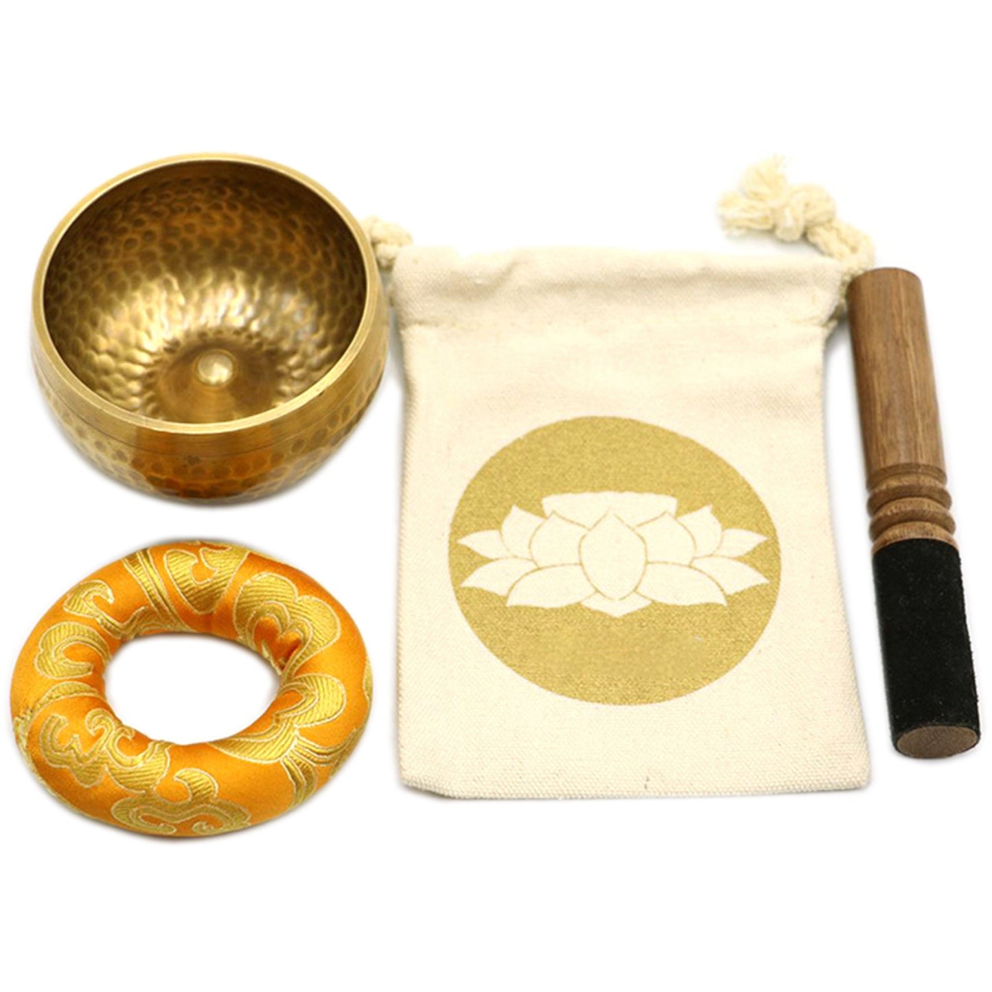 Gandhanra Hand-forged Tibetan Singing Bowl with Lingam Symbol