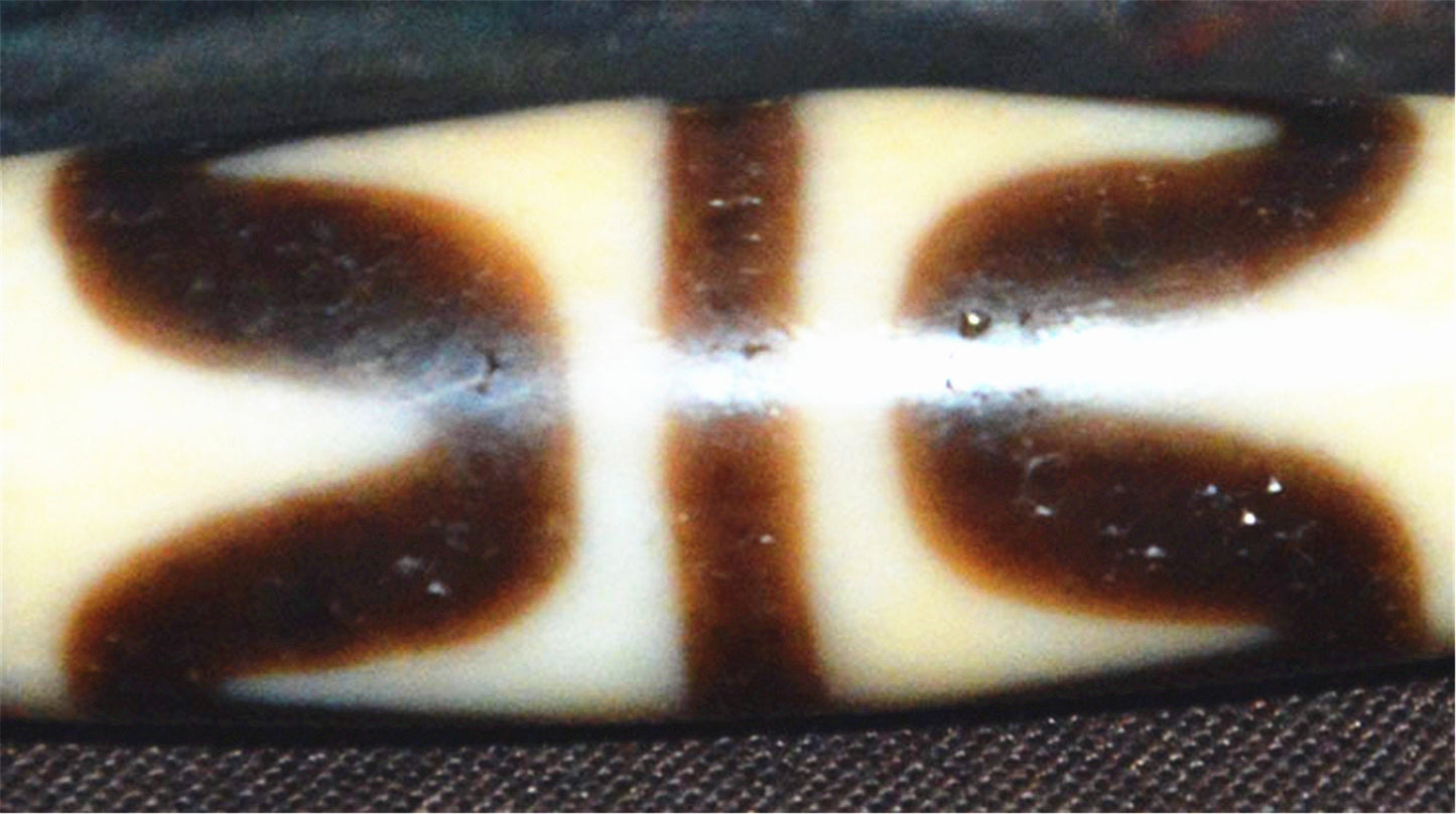 Gandhanra Acient Tibetan Tiger Tooth Tasso Dzi Bead(30 Years Old)