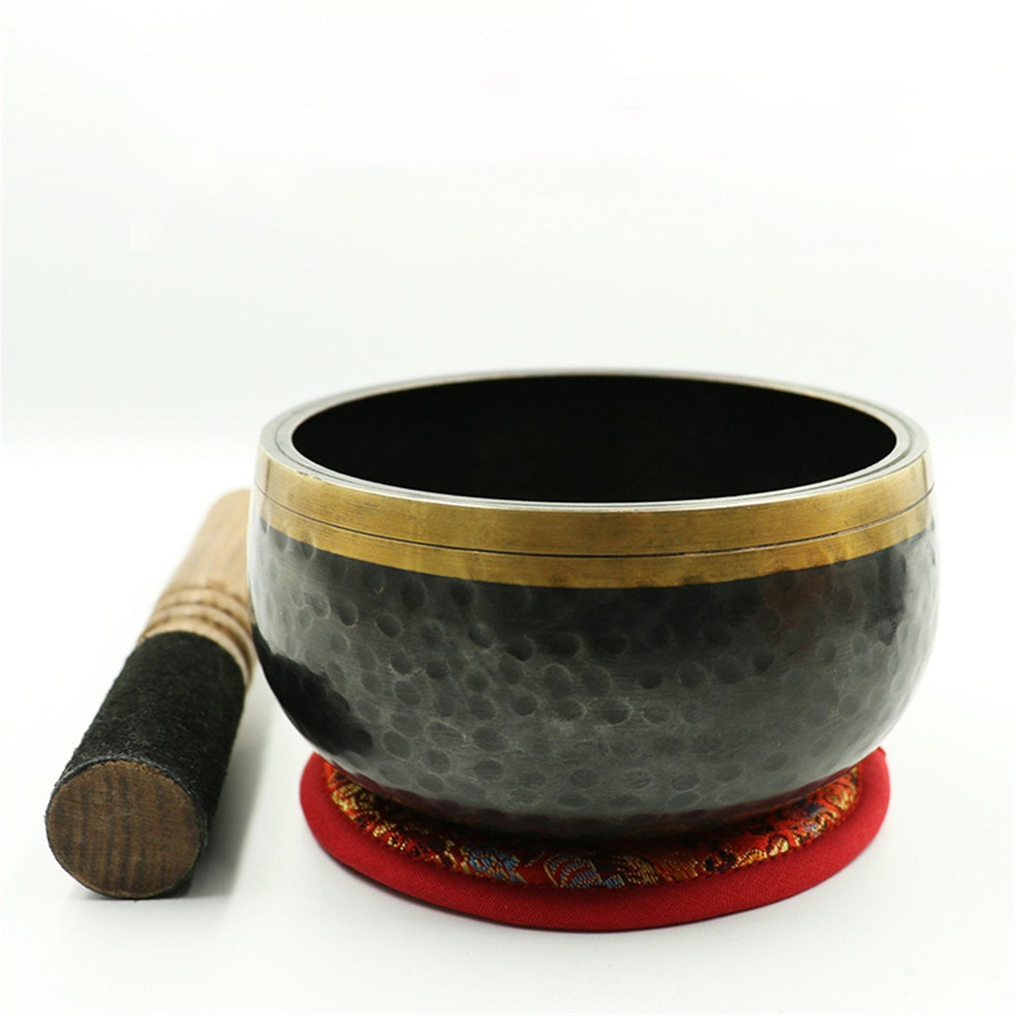 Gandhanra Black Tibetan Singing Bowl with Lingam Symbol
