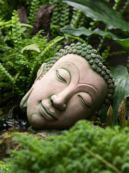Gandhanra Handmade Thailand Style Buddha Statue Crafts,Sand & Stone Carving,Budd - Tibetan Buddhist statue, front view