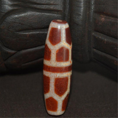 Fire Agate Phum Dzi Bead