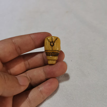 Gandhara Tibetan Yak Bone Carved Guru Bead, T-drilled 3-Hole Prayer Bead,Mala Bead, Connector Bead for Buddhist Bead