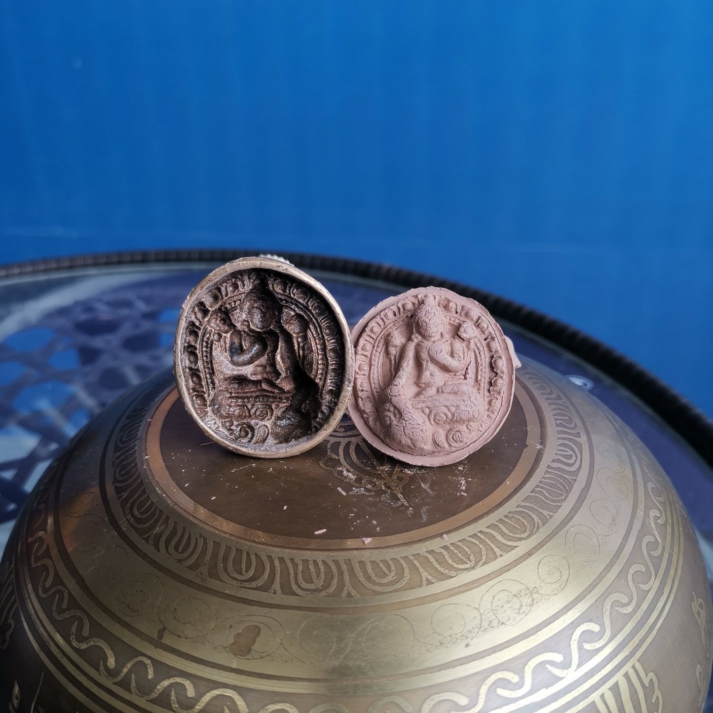 Gandhanra Old Tibetan TsaTsa Mold,Amitayus,Amitabha,Amitayus