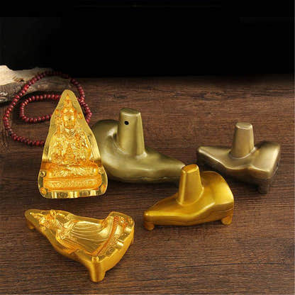 Guru Rinpoche, Padmasambhava Tsa Tsa Mold - Tibetan tsa tsa mold, detailed view