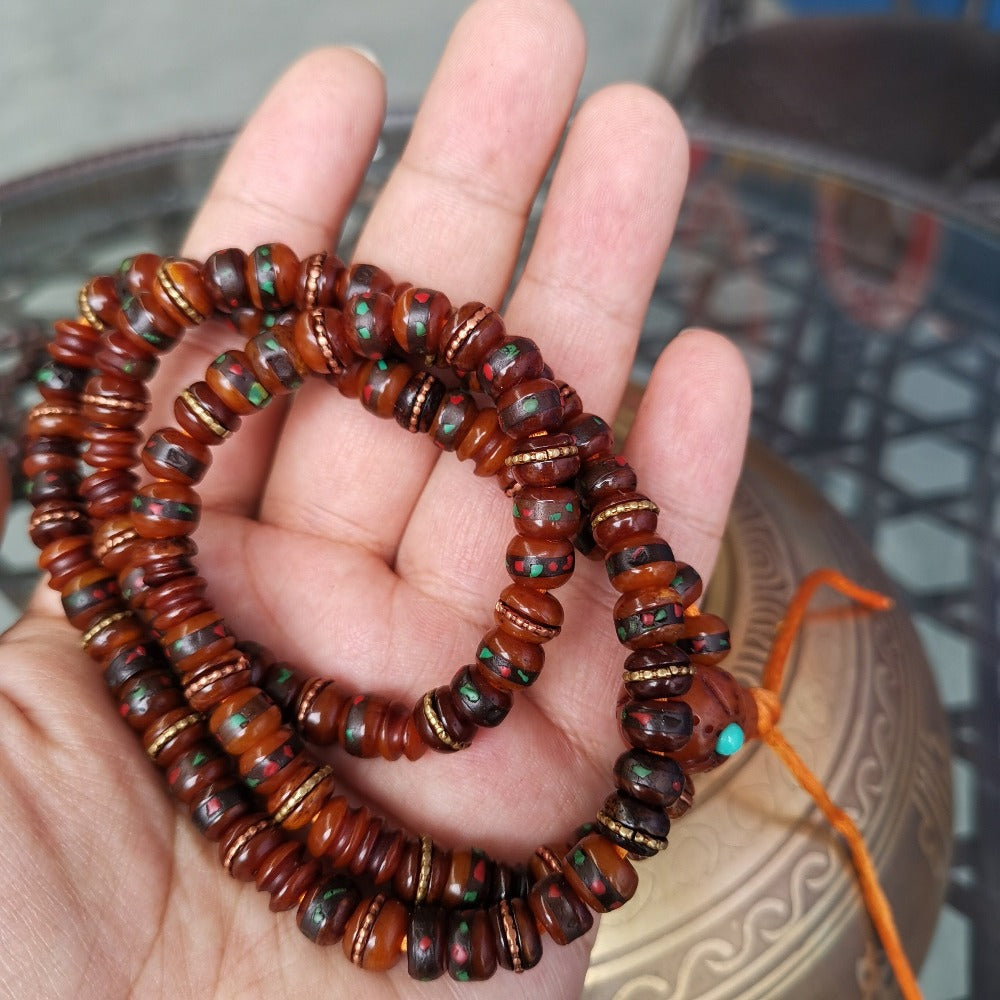 Old Yak Bone Mala with Bead Counters