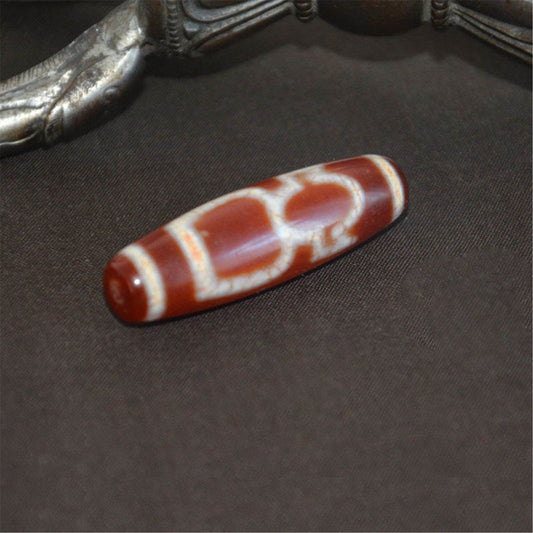 Fire Agate Wealth Dzi Bead - Gandhanra-ART