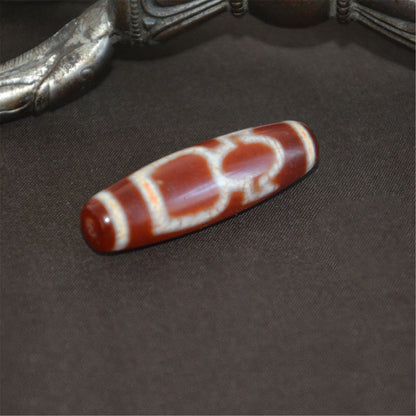 Fire Agate Wealth Dzi Bead