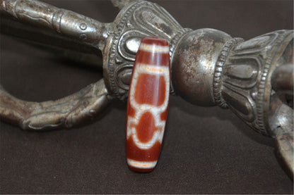 Fire Agate Wealth Dzi Bead