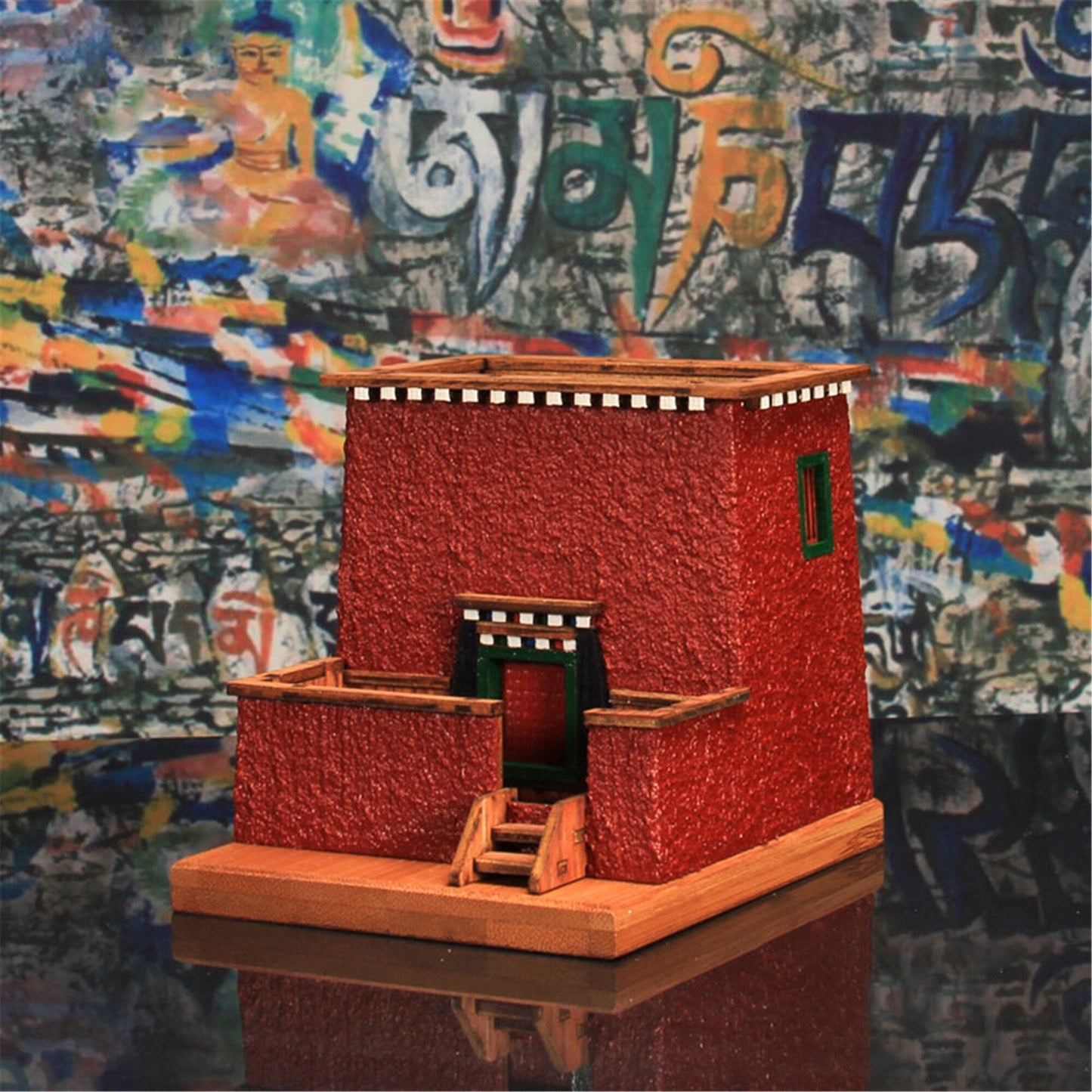 Gandhanra Handmade Pen Holder, Business Card Case, Tibetan Style Architecture,Potala Palace,Tibetan Ethnic Crafts Stationery